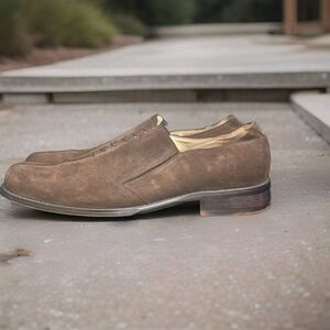 Umberto Pellegrini Designer Suede Slip On Loafers Leather Shoes Mens Size 12